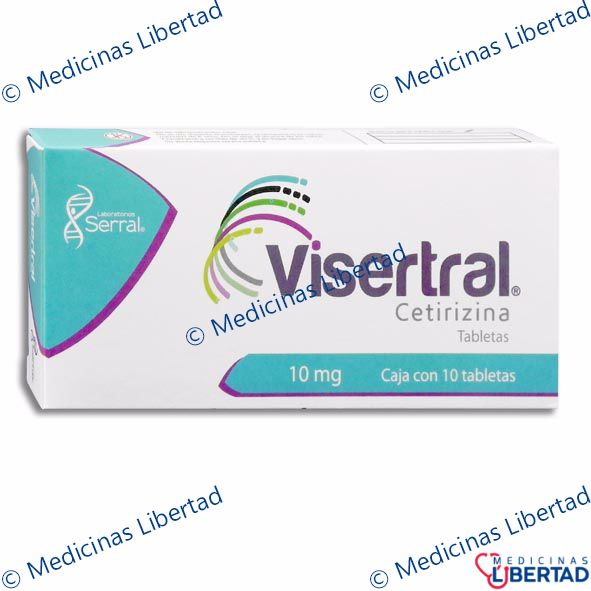 VISERTRAL/CETIRIZINA Tabletas c/10 | Medicinas Libertad